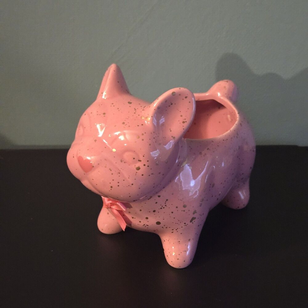Target French Bulldog Planter Pot Pink Heart Nose Valentine Figure Frenchie 2022